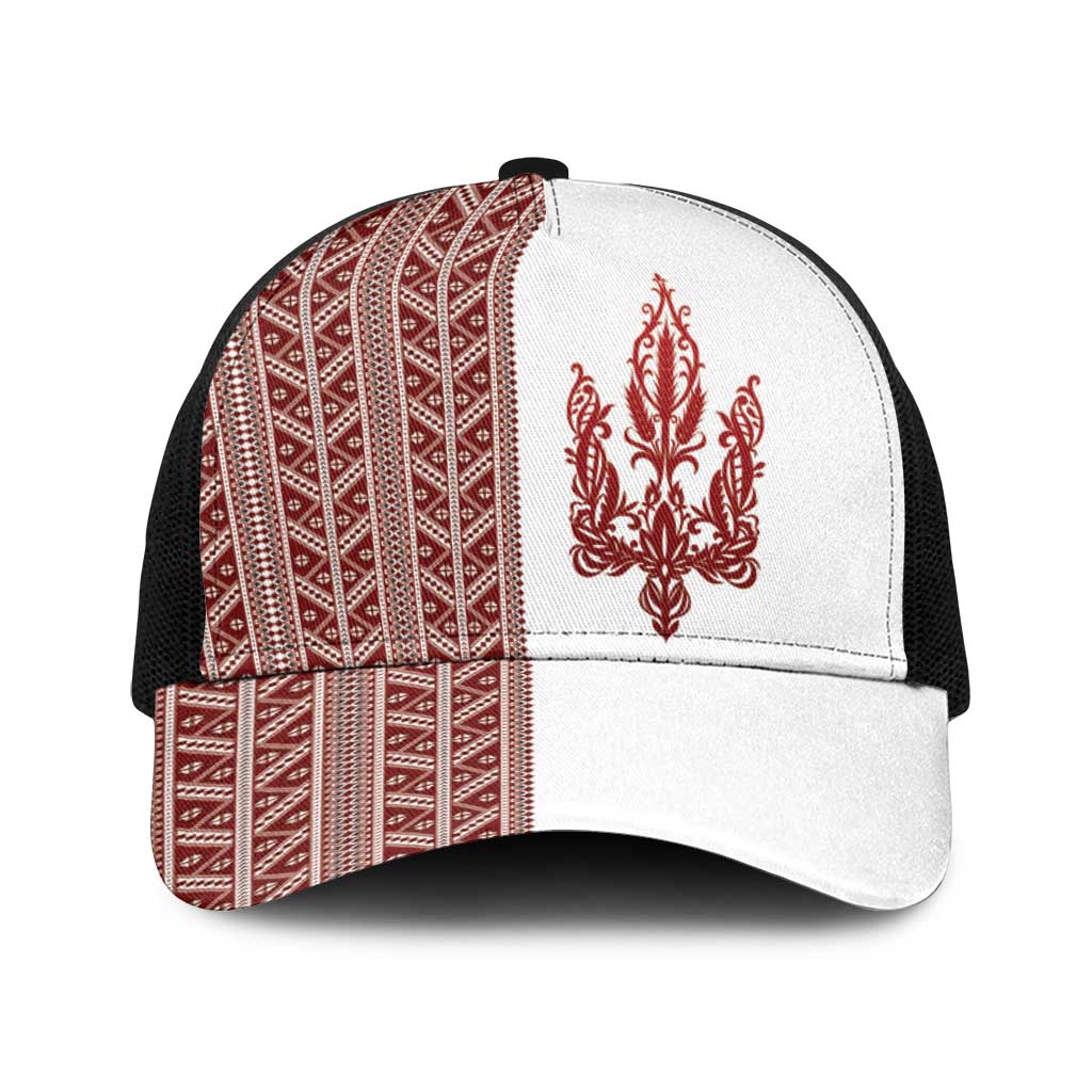 Ukraine Vyshyvanka Pattern Baseball Net Cap Ukrainian Trident