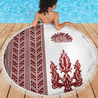 Ukraine Vyshyvanka Pattern Beach Blanket Ukrainian Trident