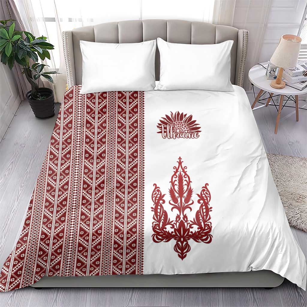 Ukraine Vyshyvanka Pattern Bedding Set Ukrainian Trident