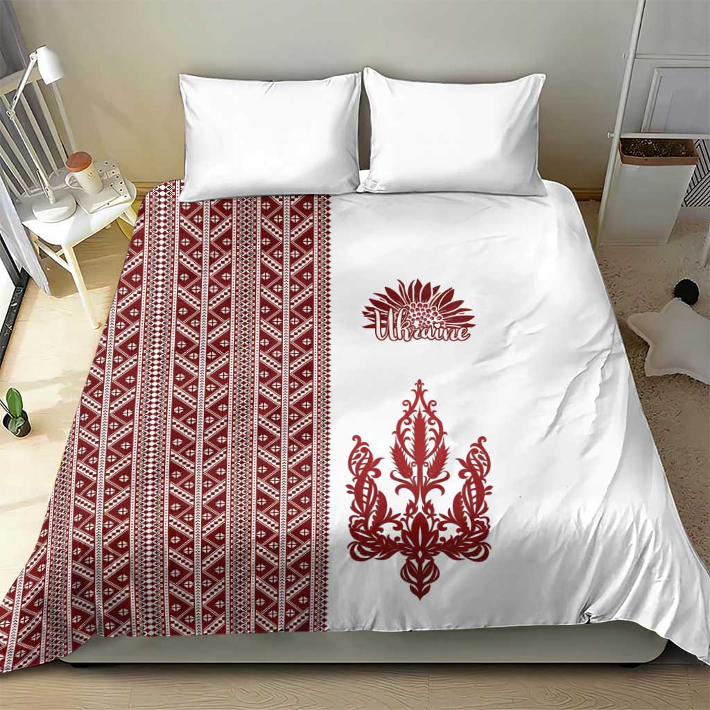Ukraine Vyshyvanka Pattern Bedding Set Ukrainian Trident