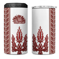 Ukraine Vyshyvanka Pattern 4 in 1 Can Cooler Tumbler Ukrainian Trident