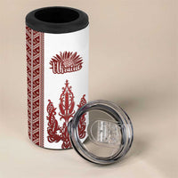 Ukraine Vyshyvanka Pattern 4 in 1 Can Cooler Tumbler Ukrainian Trident