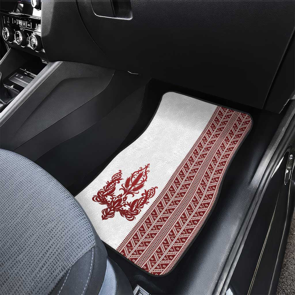 Ukraine Vyshyvanka Pattern Car Mats Ukrainian Trident