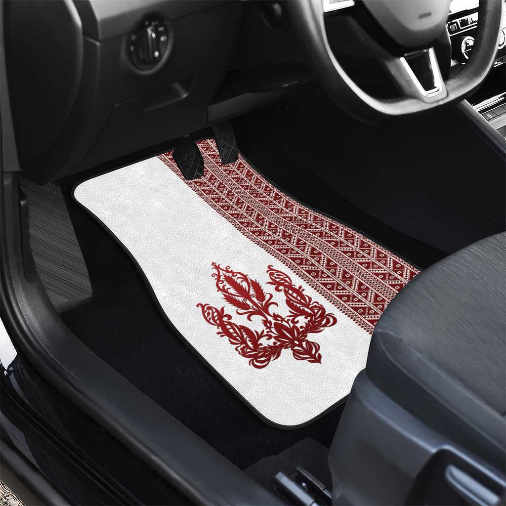 Ukraine Vyshyvanka Pattern Car Mats Ukrainian Trident