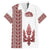 Ukraine Vyshyvanka Pattern Family Matching Off The Shoulder Long Sleeve Dress and Hawaiian Shirt Ukrainian Trident