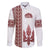 Ukraine Vyshyvanka Pattern Family Matching Off Shoulder Maxi Dress and Hawaiian Shirt Ukrainian Trident