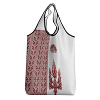 Ukraine Vyshyvanka Pattern Grocery Bag Ukrainian Trident