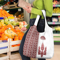 Ukraine Vyshyvanka Pattern Grocery Bag Ukrainian Trident