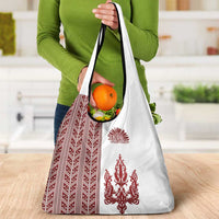 Ukraine Vyshyvanka Pattern Grocery Bag Ukrainian Trident