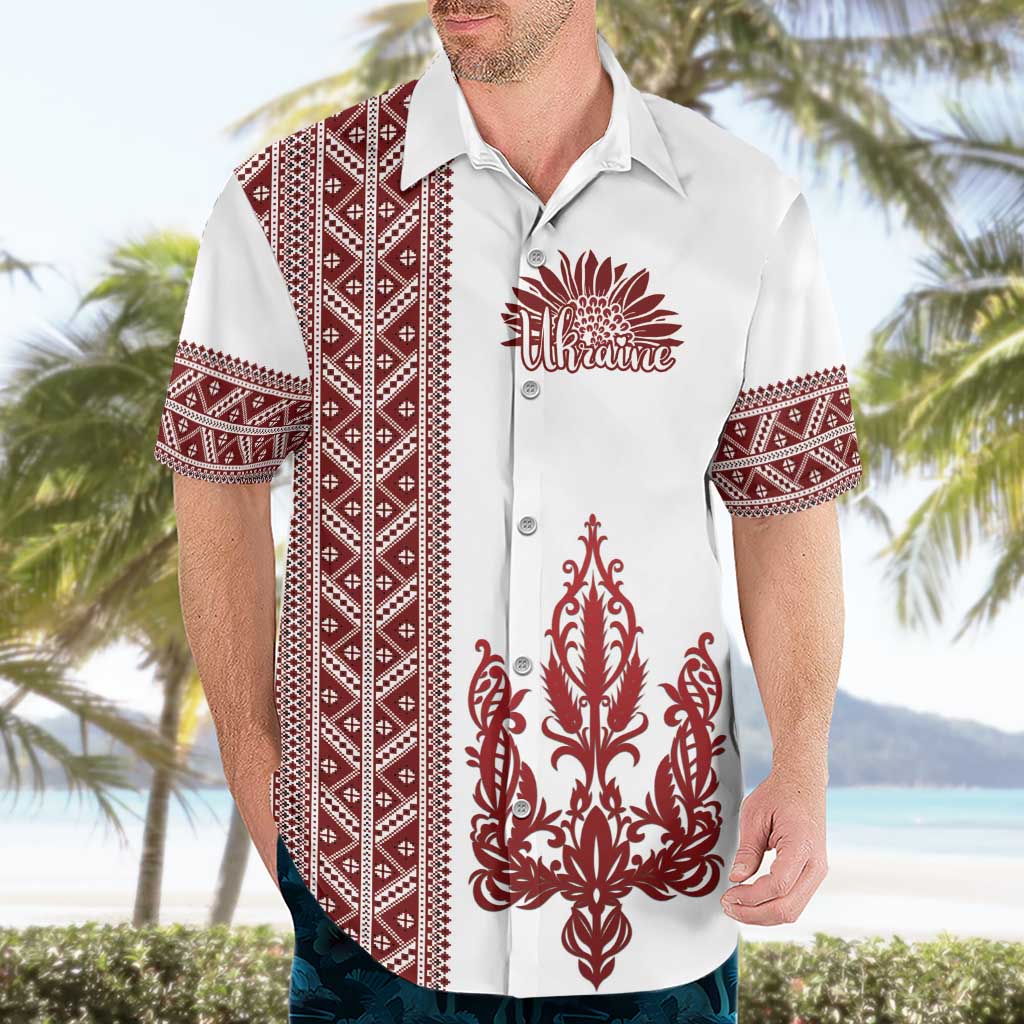 Ukraine Vyshyvanka Pattern Hawaiian Shirt Ukrainian Trident