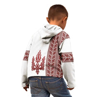 Ukraine Vyshyvanka Pattern Kid Hoodie Ukrainian Trident