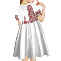 Ukraine Vyshyvanka Pattern Kid Short Sleeve Dress Ukrainian Trident
