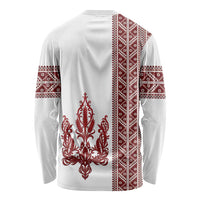 Ukraine Vyshyvanka Pattern Long Sleeve Shirt Ukrainian Trident