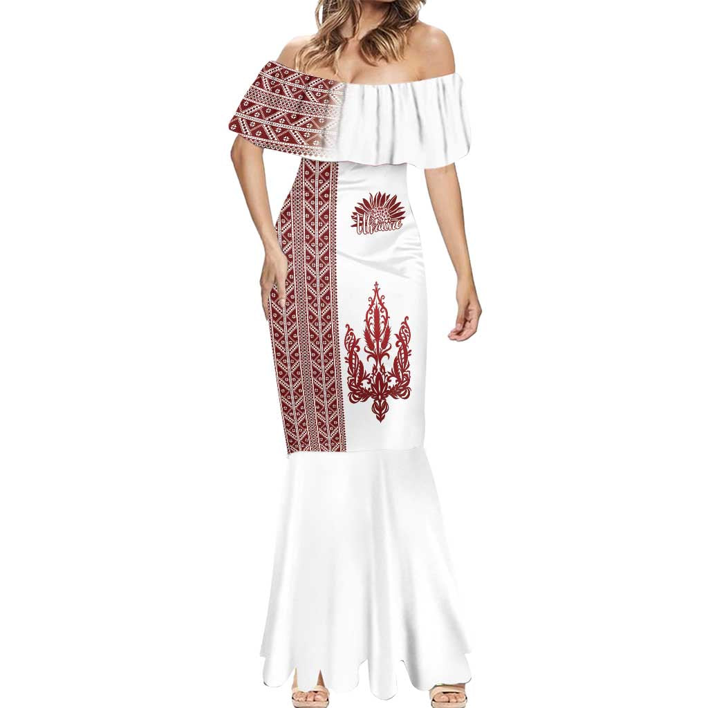 Ukraine Vyshyvanka Pattern Mermaid Dress Ukrainian Trident