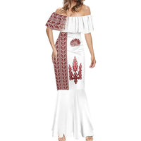 Ukraine Vyshyvanka Pattern Mermaid Dress Ukrainian Trident