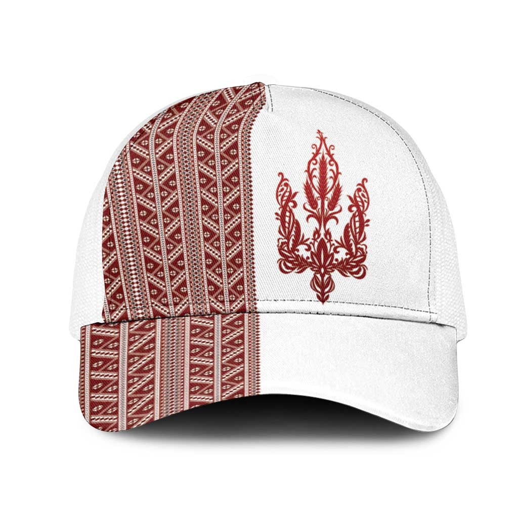 Ukraine Vyshyvanka Pattern Mesh Trucker Cap Ukrainian Trident