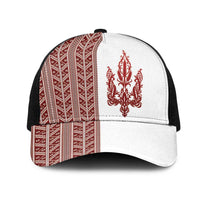 Ukraine Vyshyvanka Pattern Mesh Trucker Cap Ukrainian Trident