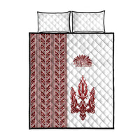 Ukraine Vyshyvanka Pattern Quilt Bed Set Ukrainian Trident