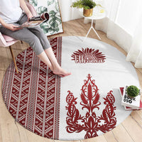 Ukraine Vyshyvanka Pattern Round Carpet Ukrainian Trident