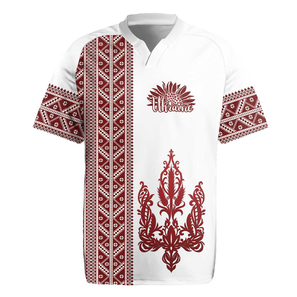 Ukraine Vyshyvanka Pattern Rugby Jersey Ukrainian Trident