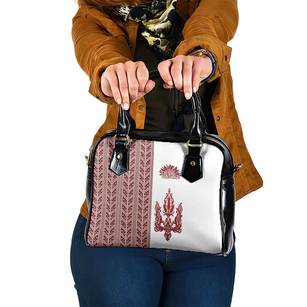 Ukraine Vyshyvanka Pattern Shoulder Handbag Ukrainian Trident