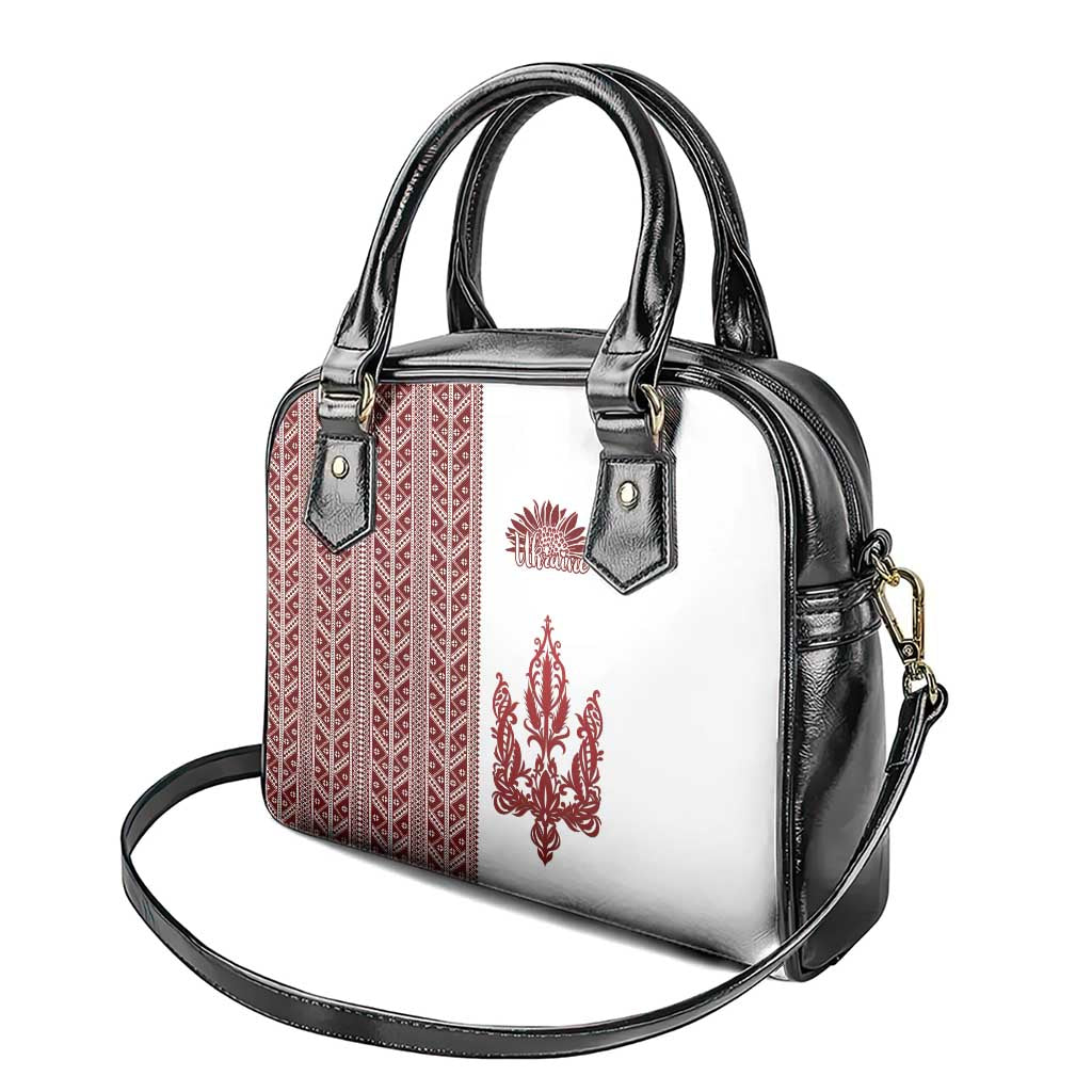 Ukraine Vyshyvanka Pattern Shoulder Handbag Ukrainian Trident
