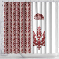 Ukraine Vyshyvanka Pattern Shower Curtain Ukrainian Trident