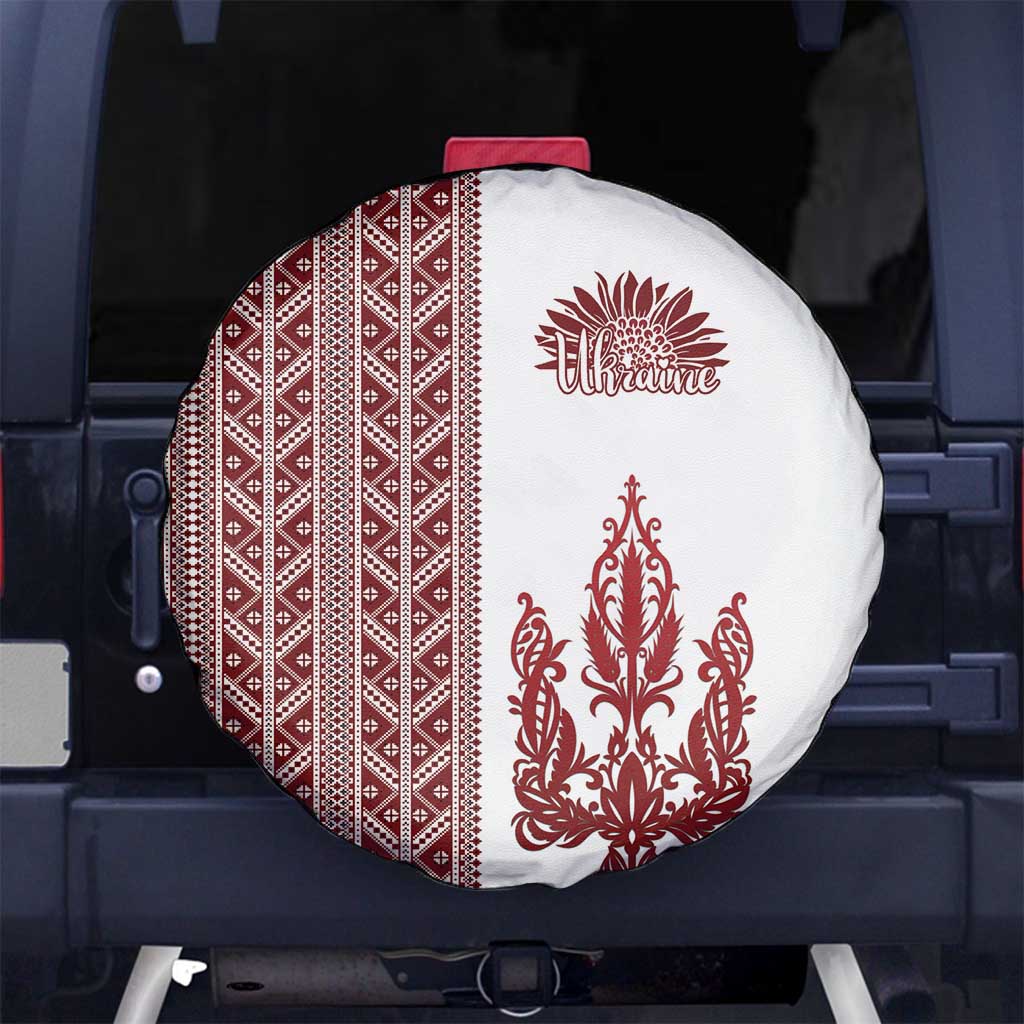 Ukraine Vyshyvanka Pattern Spare Tire Cover Ukrainian Trident