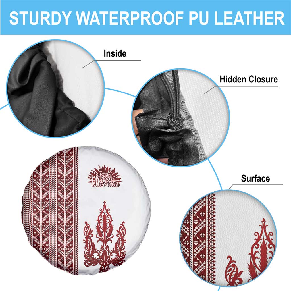 Ukraine Vyshyvanka Pattern Spare Tire Cover Ukrainian Trident