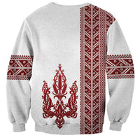 Ukraine Vyshyvanka Pattern Sweatshirt Ukrainian Trident