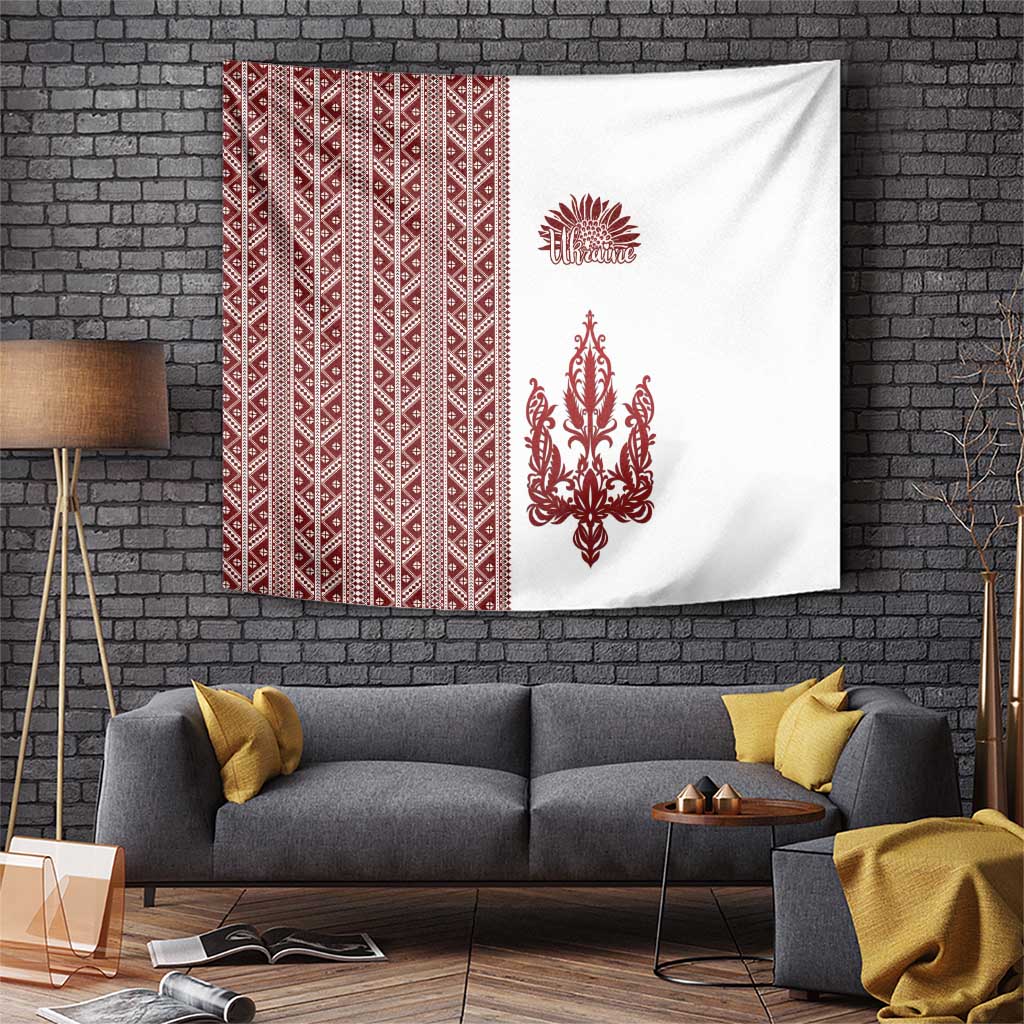 Ukraine Vyshyvanka Pattern Tapestry Ukrainian Trident