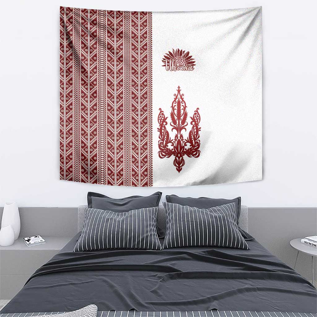 Ukraine Vyshyvanka Pattern Tapestry Ukrainian Trident