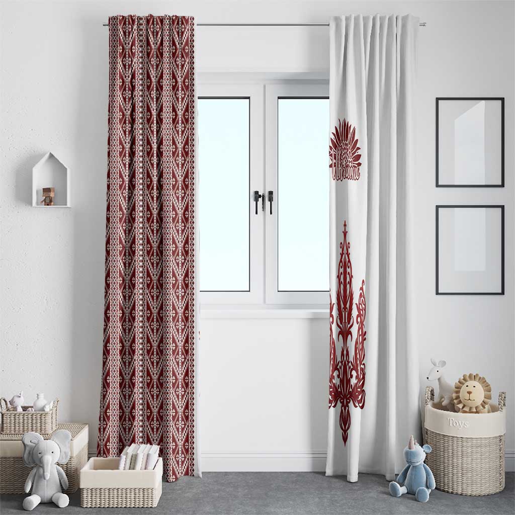 Ukraine Vyshyvanka Pattern Window Curtain Ukrainian Trident