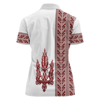 Ukraine Vyshyvanka Pattern Women Polo Shirt Ukrainian Trident