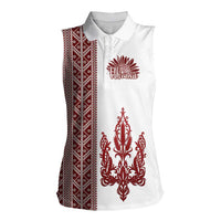 Ukraine Vyshyvanka Pattern Women Sleeveless Polo Shirt Ukrainian Trident