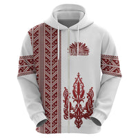 Ukraine Vyshyvanka Pattern Zip Hoodie Ukrainian Trident