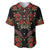 Traditional Ukrainian Costume Baseball Jersey Red Floral Embroidery Style