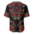 Traditional Ukrainian Costume Baseball Jersey Red Floral Embroidery Style