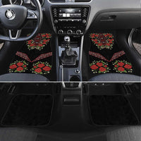 Traditional Ukrainian Costume Car Mats Red Floral Embroidery Style