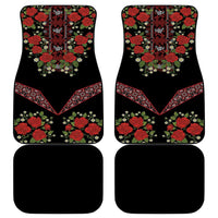 Traditional Ukrainian Costume Car Mats Red Floral Embroidery Style