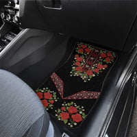 Traditional Ukrainian Costume Car Mats Red Floral Embroidery Style