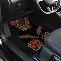 Traditional Ukrainian Costume Car Mats Red Floral Embroidery Style