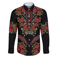 Traditional Ukrainian Costume Family Matching Puletasi and Hawaiian Shirt Red Floral Embroidery Style
