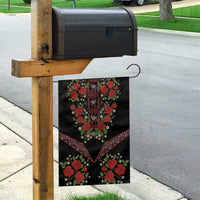 Traditional Ukrainian Costume Garden Flag Red Floral Embroidery Style