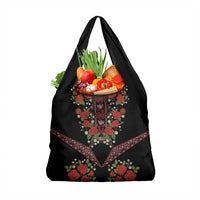 Traditional Ukrainian Costume Grocery Bag Red Floral Embroidery Style