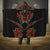 Traditional Ukrainian Costume Hooded Blanket Red Floral Embroidery Style