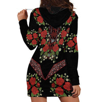 Traditional Ukrainian Costume Hoodie Dress Red Floral Embroidery Style