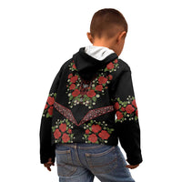 Traditional Ukrainian Costume Kid Hoodie Red Floral Embroidery Style