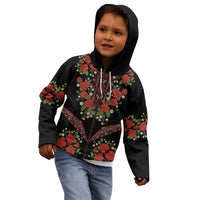 Traditional Ukrainian Costume Kid Hoodie Red Floral Embroidery Style