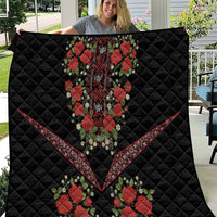 Traditional Ukrainian Costume Quilt Red Floral Embroidery Style